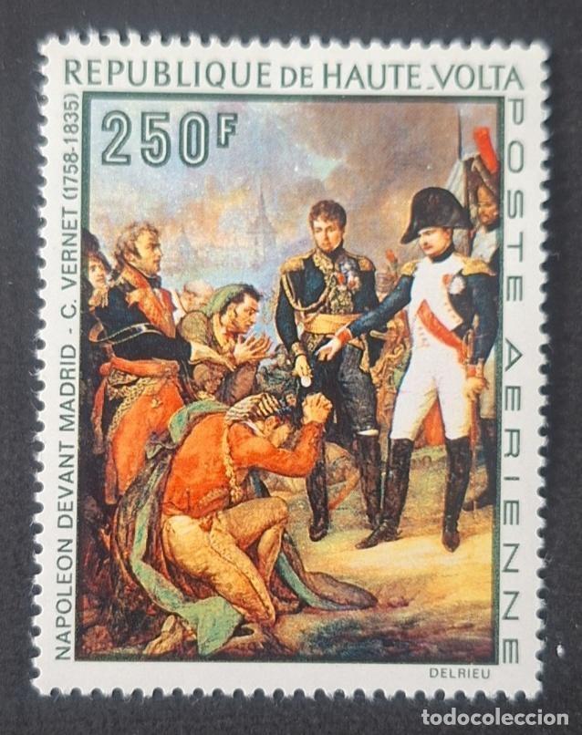 Sellos: Alto Volta 1969 Mi. 271 Napole&oacute;n ante Madrid pintura Vernet