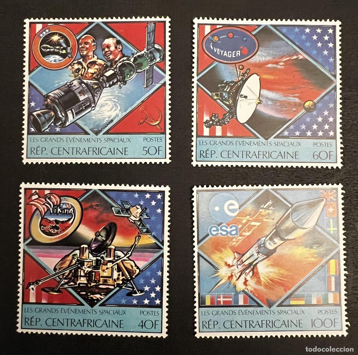 Francobolli: Centro&aacute;frica 1979 Mi. 663-666 Espacio Apollo Soyuz Voyager Viking ESA