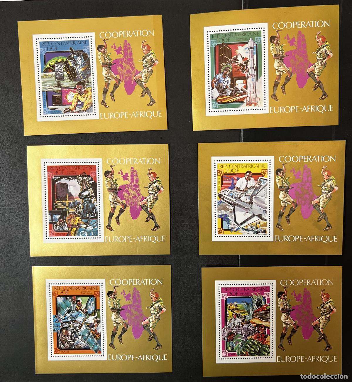 Timbres: Centro&aacute;frica 1980 Mi. Bl. 90A Cooperaci&oacute;n Europa-&Aacute;frica espacio