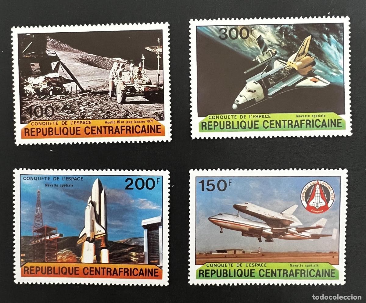 Sellos: Centro&aacute;frica 1981 Mi. 736-739 Conquista espacio transbordador Apollo