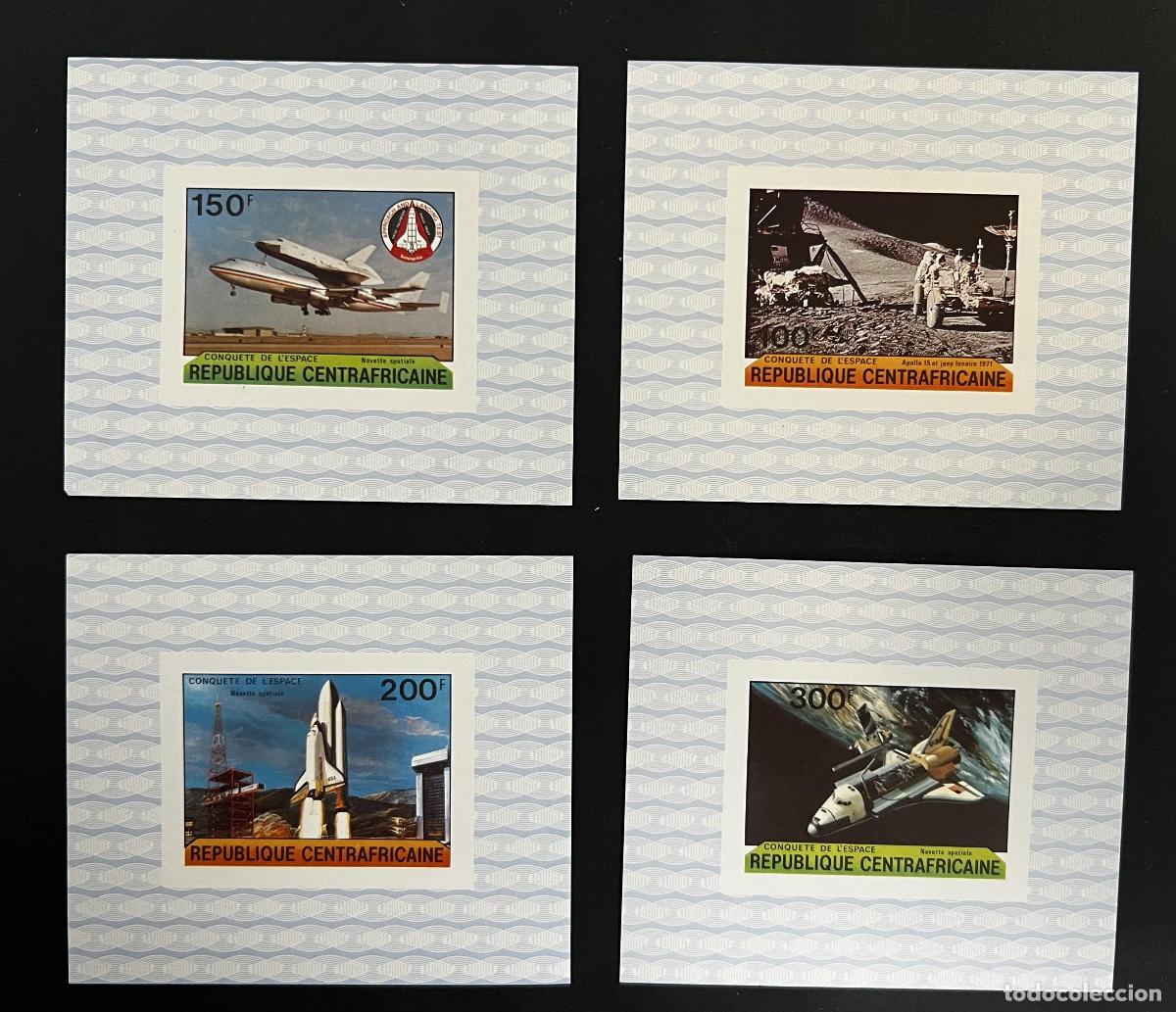 Sellos: Centro&aacute;frica 1981 Mi. 736-739 B prueba de lujo espacio transbordador Apollo