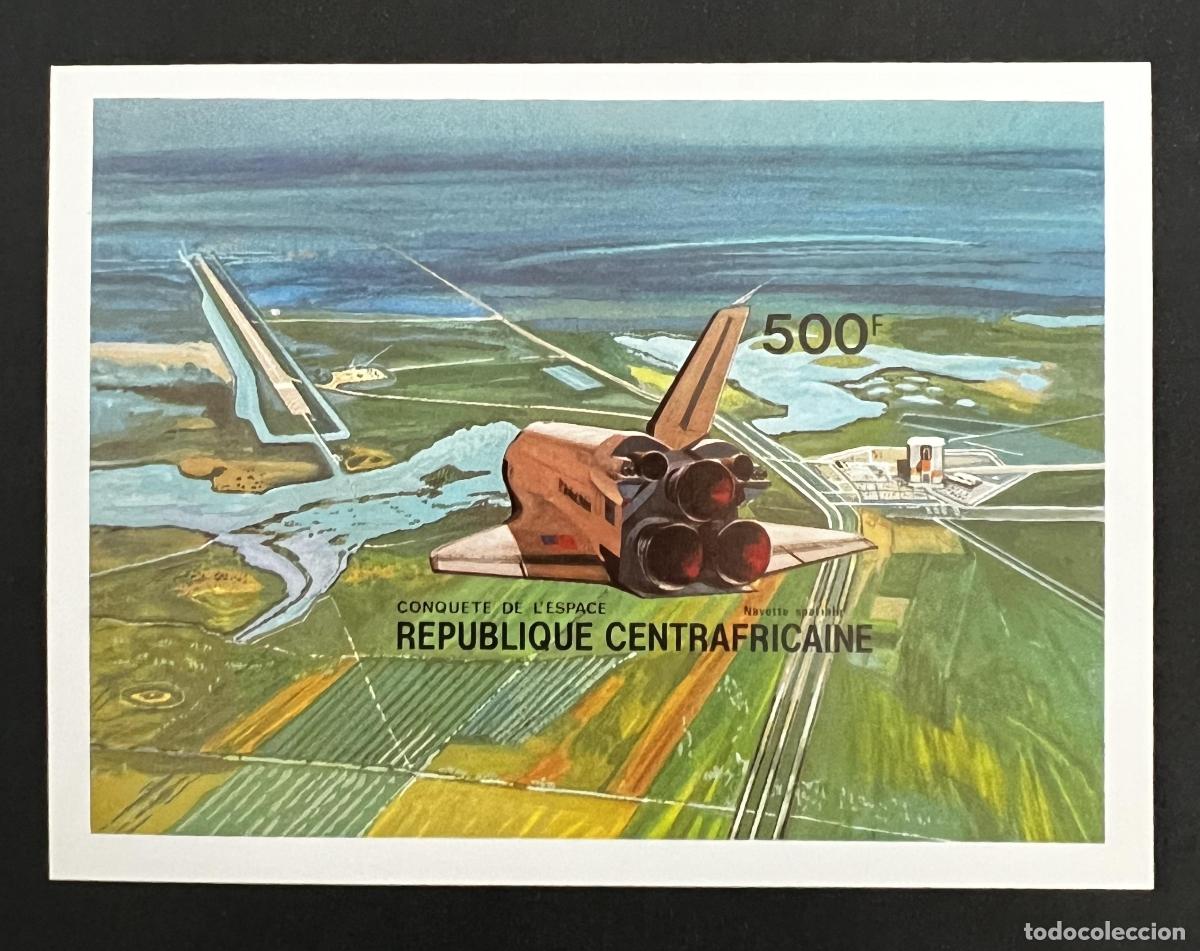 Stamps: Centro&aacute;frica 1981 Mi. 740B Bl. 124 prueba de lujo transbordador espacial