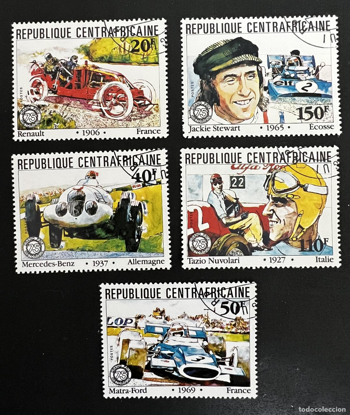 Briefmarken: Centro&aacute;frica 1981 Mi. 776-780 us. Grand Prix autom&oacute;viles carrera