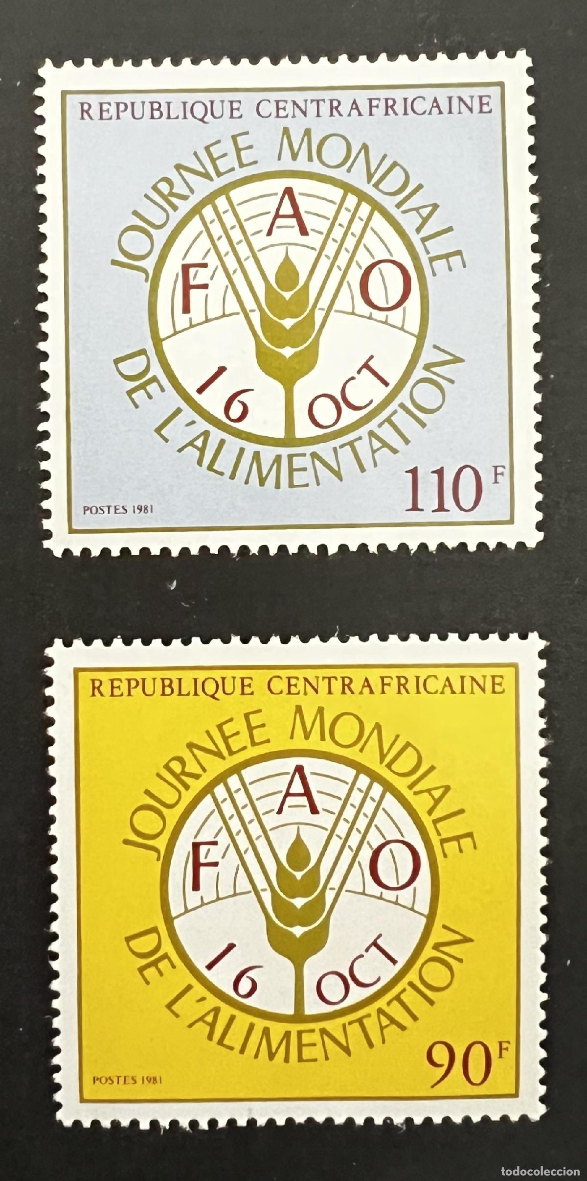 Stamps: Centro&aacute;frica 1981 Mi. 788-789 D&iacute;a Mundial Alimentaci&oacute;n FAO trigo