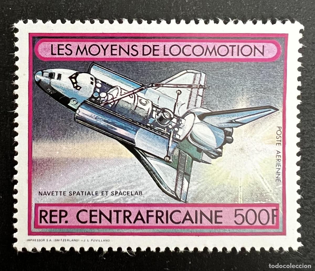 Sellos: Centro&aacute;frica 1982 Mi. 830A transbordador espacial Spacelab correo a&eacute;reo