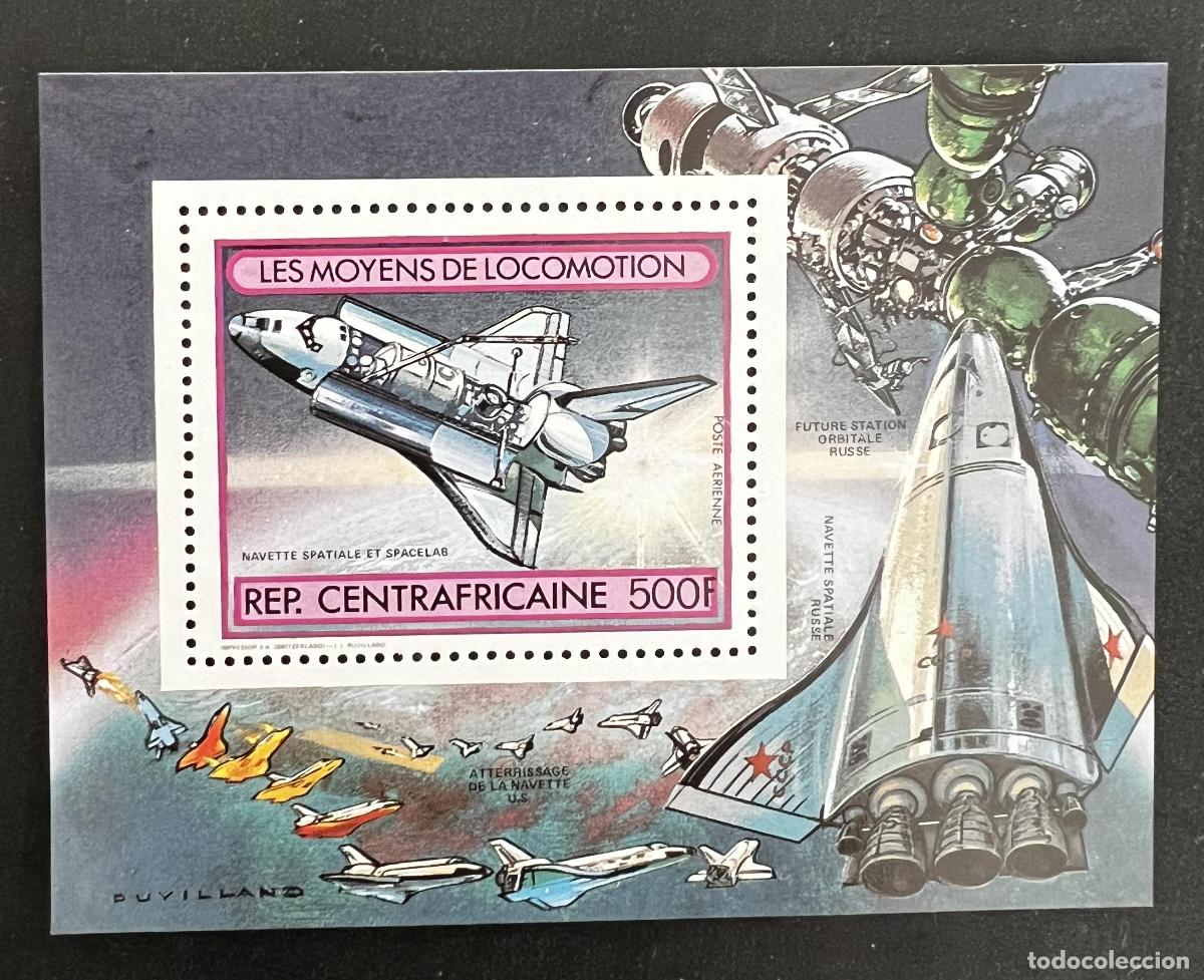 Sellos: Centro&aacute;frica 1982 Mi. 830A Transbordador Espacial Spacelab locomoci&oacute;n