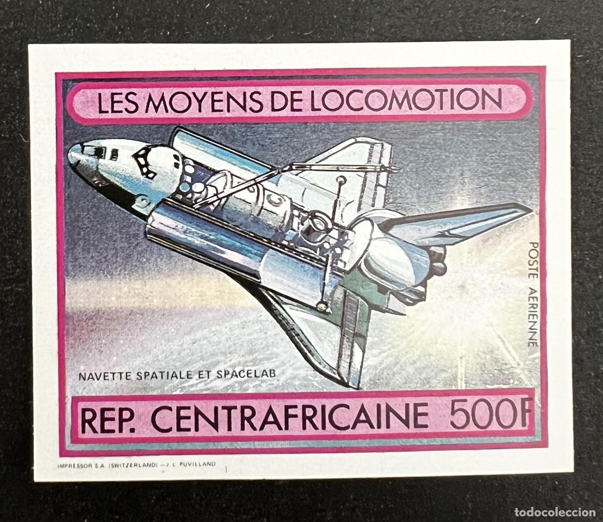 Sellos: Centro&aacute;frica 1982 Mi. 830B ND transbordador espacial Spacelab espacio