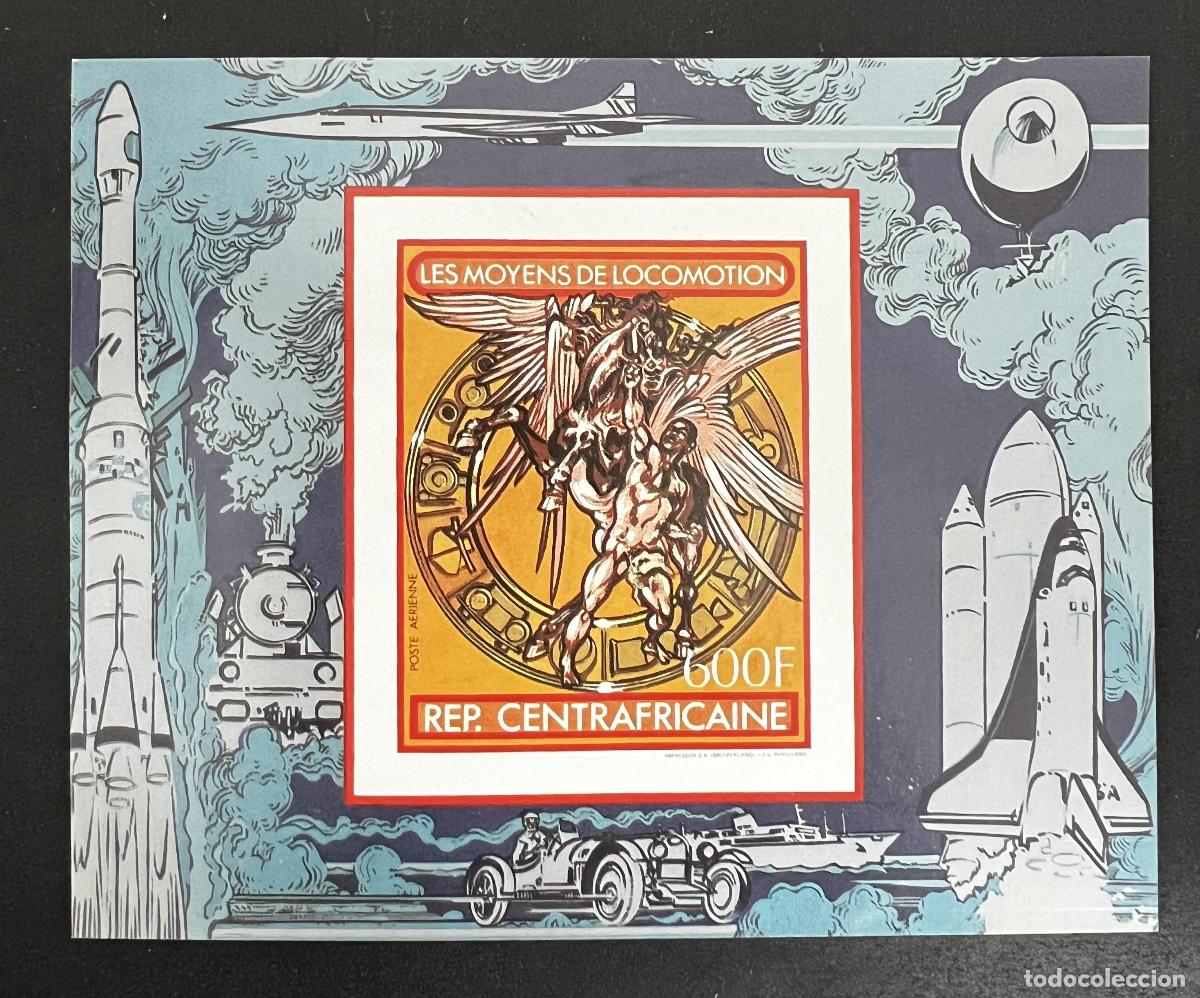 Sellos: Centro&aacute;frica 1982 Mi. Bl. 173B ND locomoci&oacute;n &Iacute;caro cohete Concorde