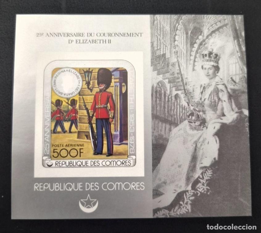 Sellos: Comoras 1978 Mi. Bl. 145 ND coronaci&oacute;n Isabel II guardia real
