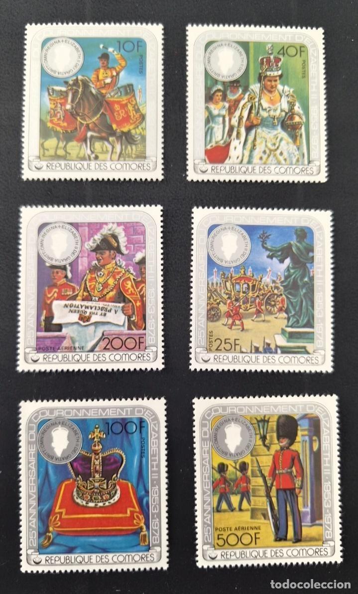 Francobolli: Comoras 1978 Mi. 407-412 25 aniversario coronaci&oacute;n Isabel II