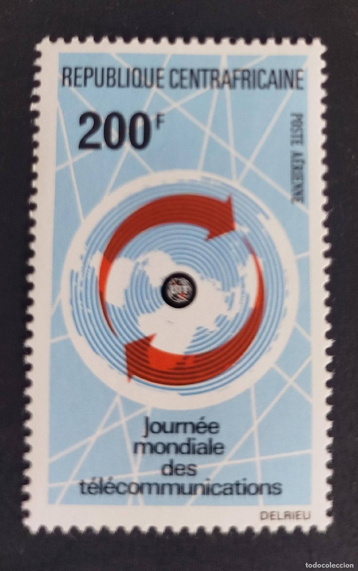 Sellos: Centro&aacute;frica 1972 Mi. 310 D&iacute;a Mundial Telecomunicaciones A&eacute;reas
