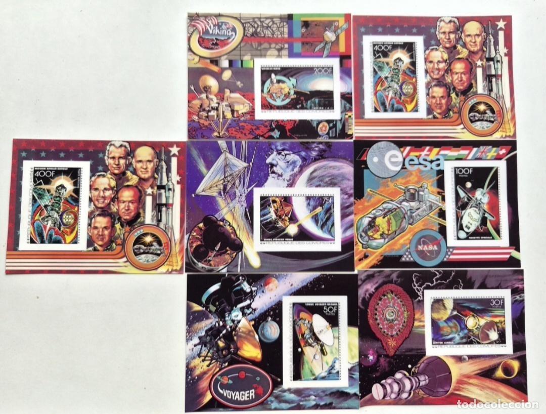 Timbres: Comoras 1977 Mi. Bl. 108-113 ND espacio NASA ESA Viking Voyager Pioneer
