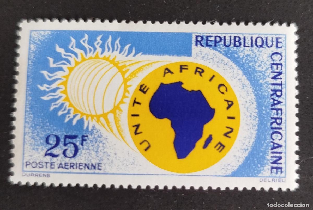 Timbres: Centro&aacute;frica 1963 Mi. 41 Unidad africana correo a&eacute;reo &Aacute;frica