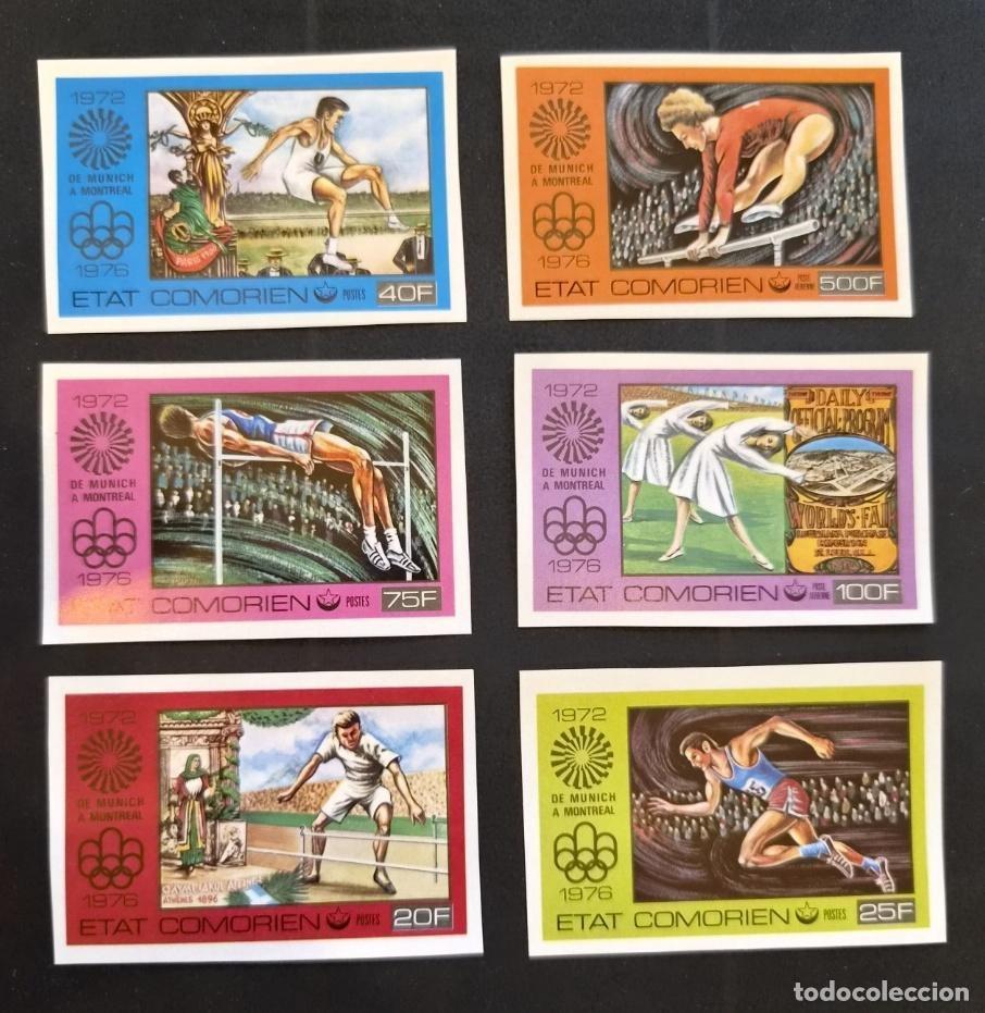 Sellos: Comoras 1976 Mi. 275-280 ND JJ.OO. M&uacute;nich Montreal atletismo