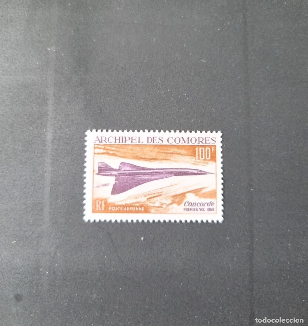 Sellos: Comoras 1969 Mi. 102 Concorde primer vuelo correo a&eacute;reo avi&oacute;n