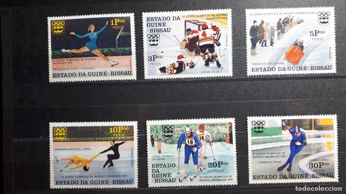 Sellos: GUINEA BISSAU. A&Ntilde;O 1976. **. YVERT 34/6, a&eacute;reo 18/20