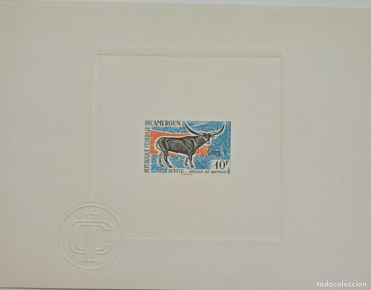Sellos: MI) 1962 CAMEROON, PLATE IMPRESSION (BUFFALO FROM THE BATOURI REGION), CHAIX, DRY STAMP OR BLIND EMB