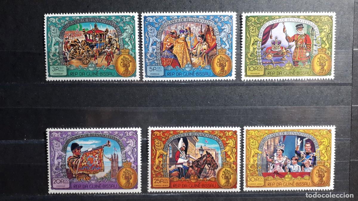 Sellos: GUINEA BISSAU. A&Ntilde;O 1977. **. YVERT 55/8. A&eacute;reo 29/30.