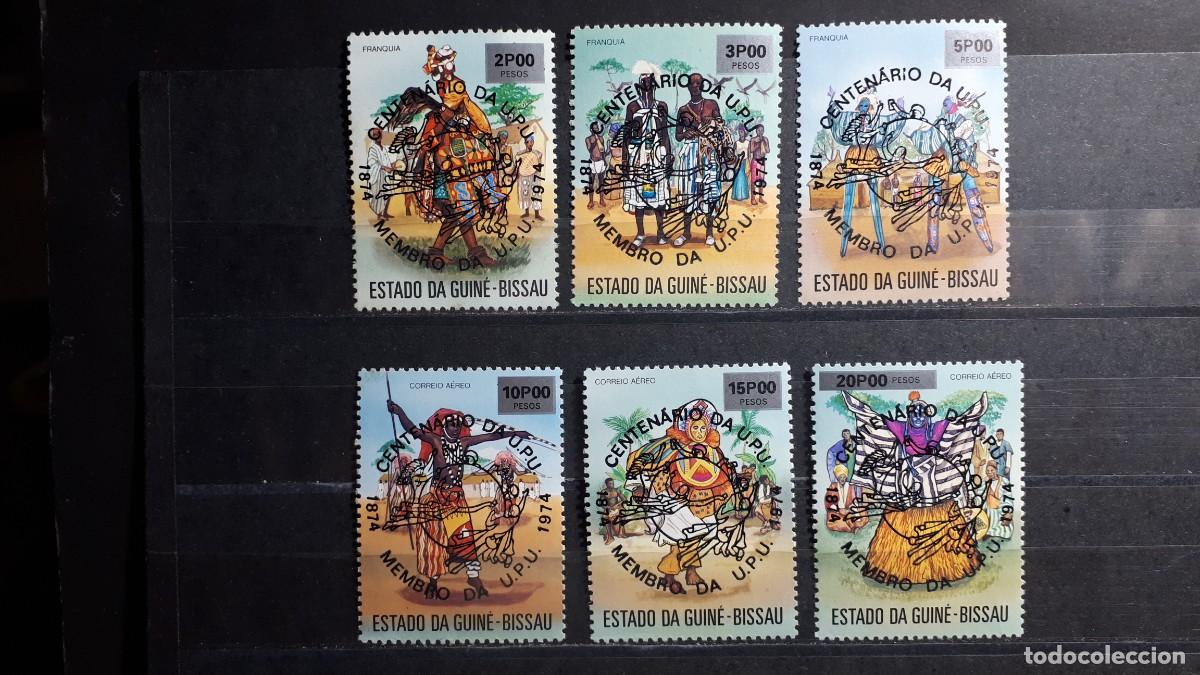 Sellos: GUINEA BISSAU. A&Ntilde;O 1976. **. YVERT 18/20. A&eacute;reo 6/8.