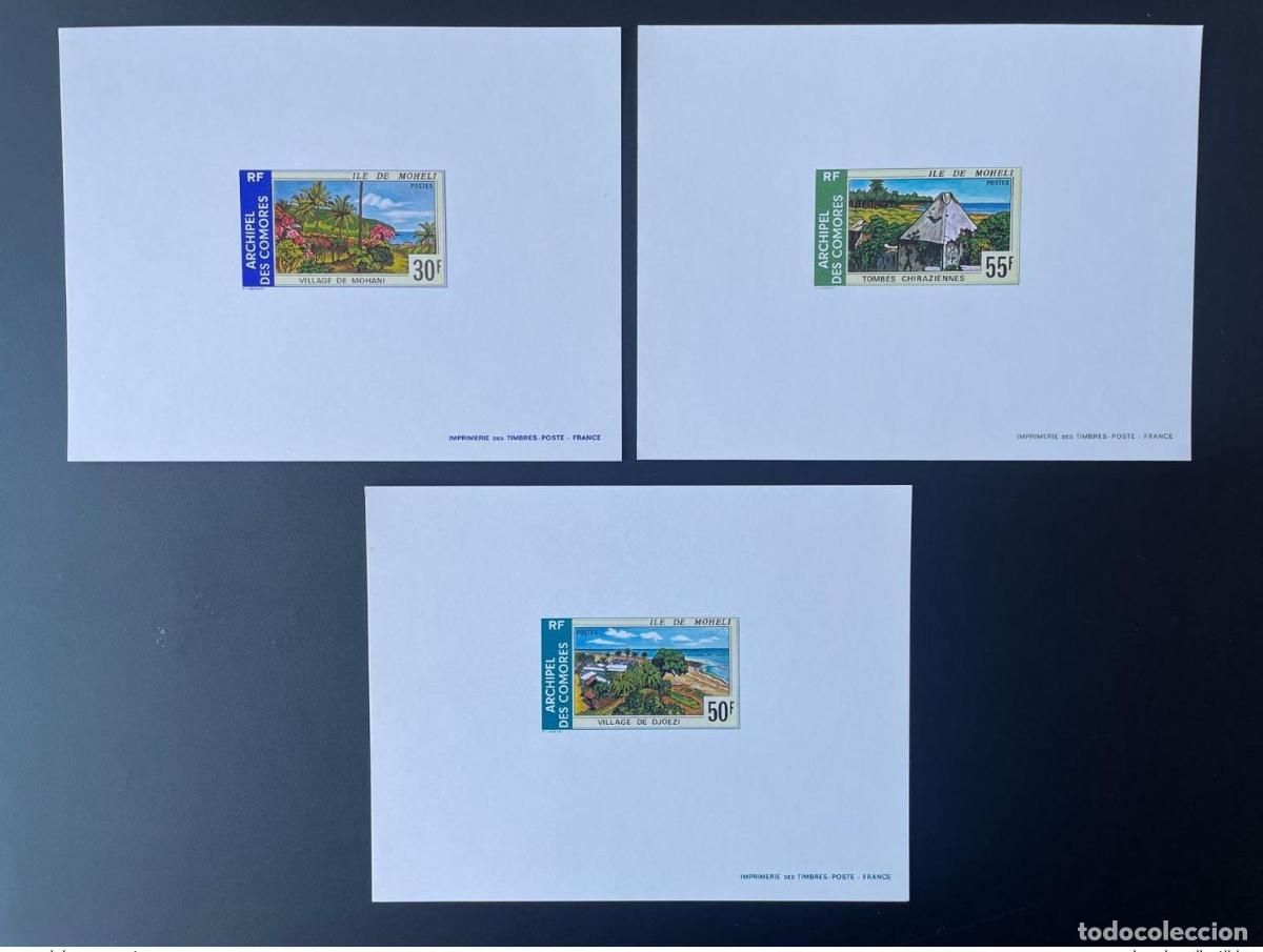 Sellos: Comoras 1975 Mi. 187 - 189 A prueba de lujo Ile Moheli Tombes Village