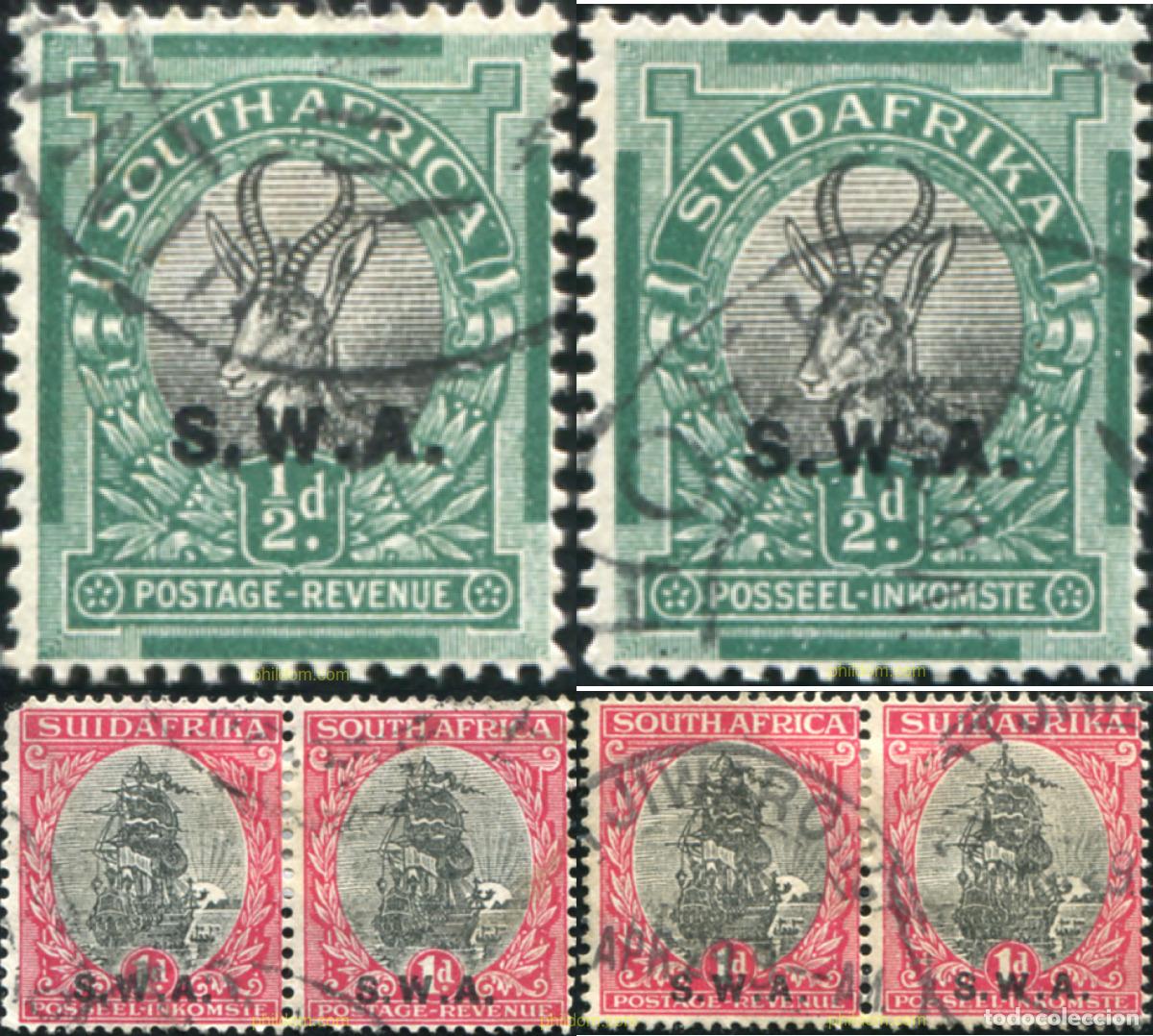 Sellos: 794589 USED SUR OESTE AFRICANO 1927 SELLOS DE AFRICA DEL SUD DE 1926-27 SOBRECARGADOS