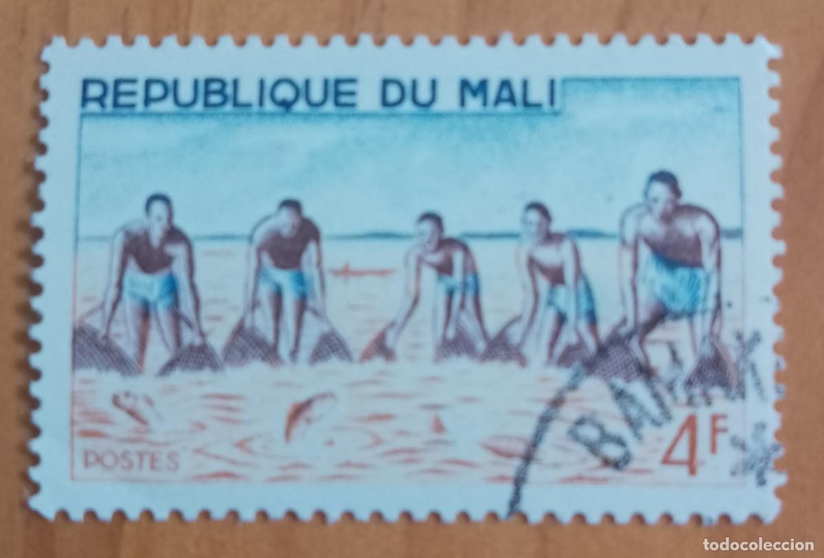 Sellos: REP&Uacute;BLICA DE MALI - V/F 4 F - PESCADORES - VER DESCRIPCI&Oacute;N.