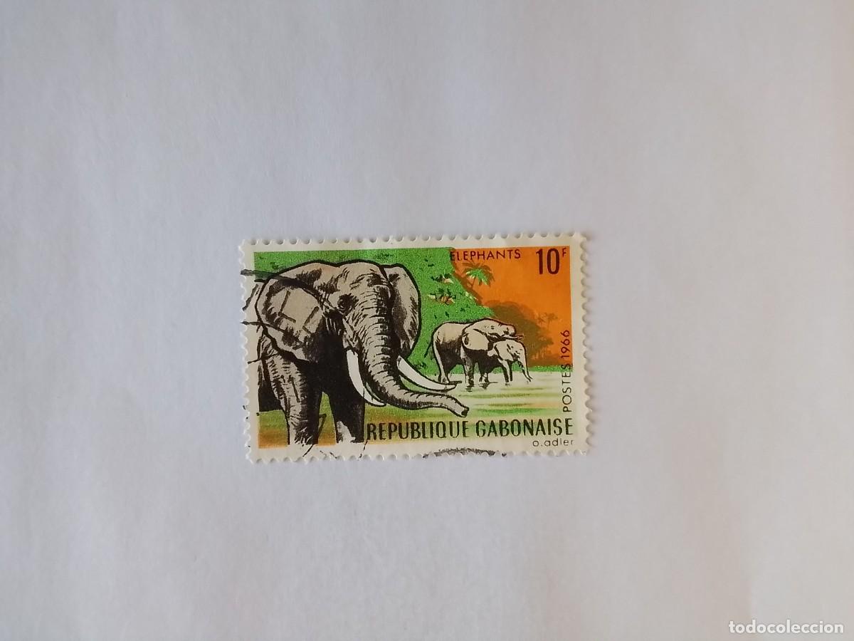 Sellos: A&Ntilde;O 1966 GABON SELLO USADO
