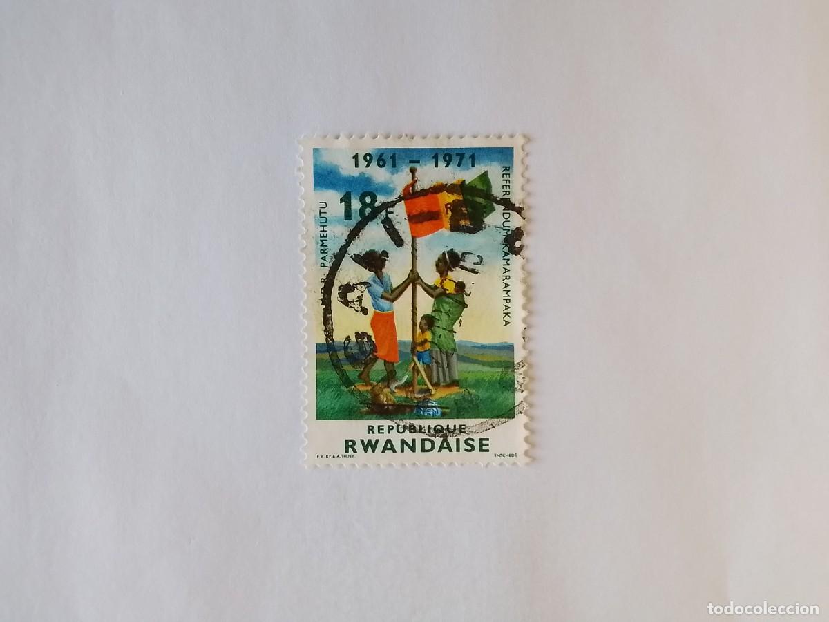 Timbres: A&Ntilde;O 1971 RUANDA SELLO USADO