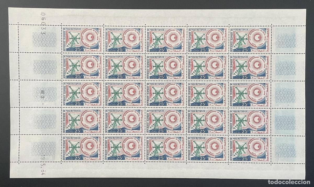 Briefmarken: Mauritania 1964 YT 178 tabl&oacute;n A&ntilde;o Internacional del Sol Tranquilo