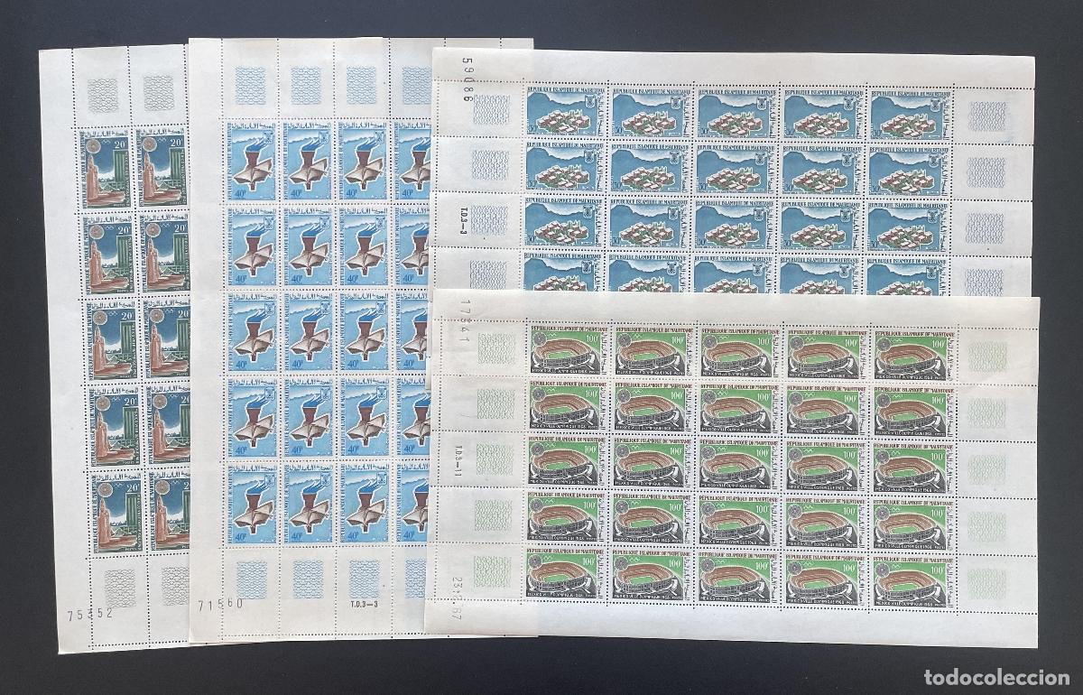 Briefmarken: Mauritania 1967 YT 223-226 bloque JJ.OO. M&eacute;xico estadio