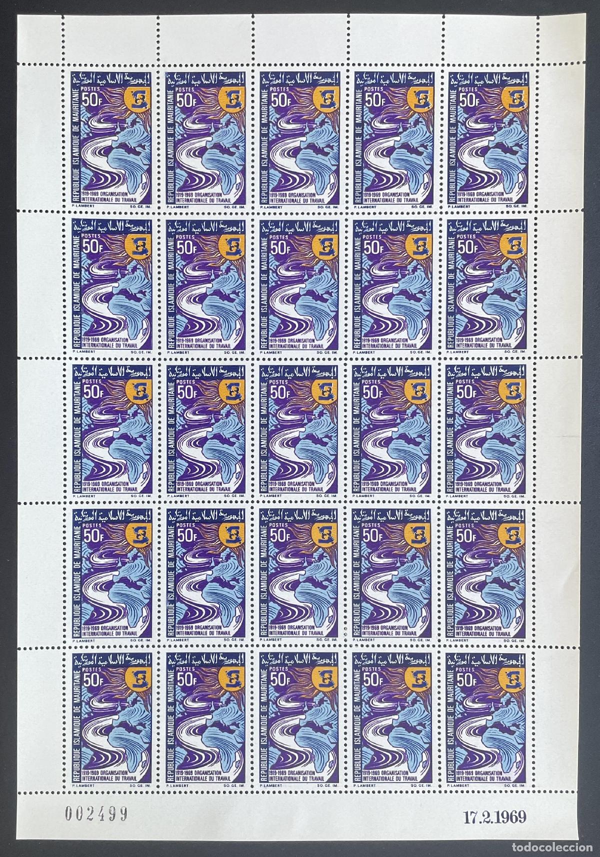 Briefmarken: Mauritania 1969 YT 262 bloque Organizaci&oacute;n Internacional del Trabajo