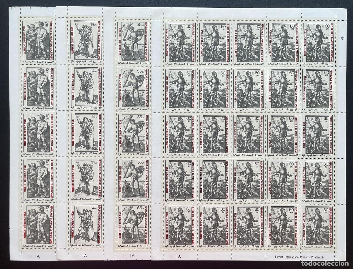 Sellos: Mauritania 1979 YT 409-412 bloque Albrecht D&uuml;rer grabados arte