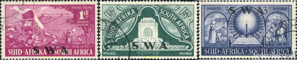 Sellos: 794700 USED SUR OESTE AFRICANO 1949 MONUMENTO A LOS PIONEROS