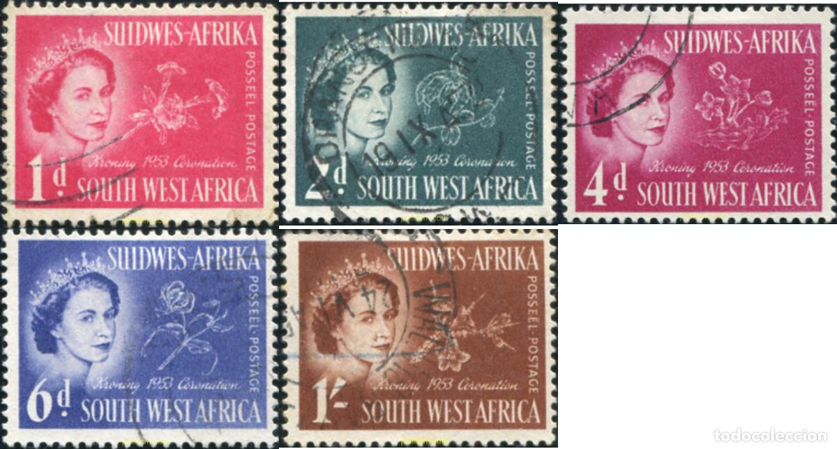 Sellos: 721162 USED SUR OESTE AFRICANO 1953 FLORES REGIONALES