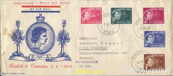 Sellos: 794707 USED SUR OESTE AFRICANO 1953 FLORES REGIONALES