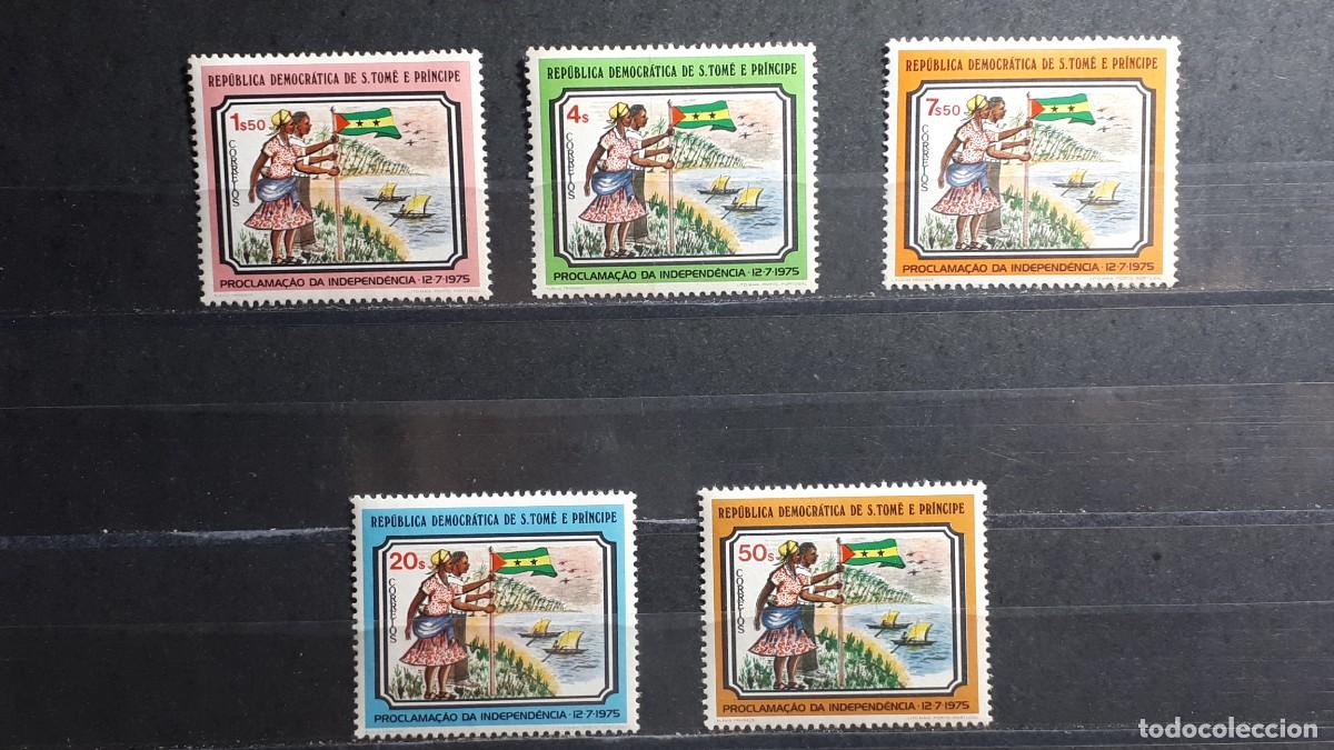 Sellos: SANTO TOM&Eacute; Y PRINCIPE. A&Ntilde;O 1975. **. YVERT 422/6