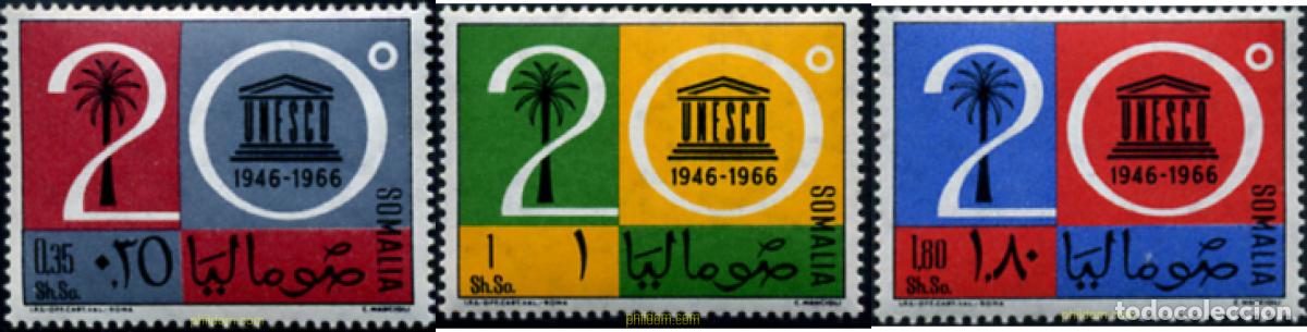 Sellos: 246189 MNH SOMALIA 1966 20 ANIVERSARIO DE LA UNESCO