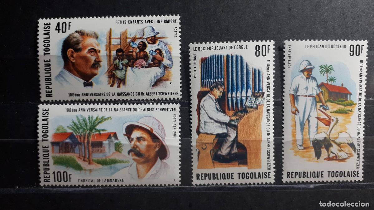 Sellos: TOGO. A&Ntilde;O 1975. **. YVERT 849. A&eacute;reo 256/8