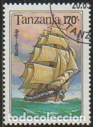 Sellos: Tanzania 1994 Scott 1213 Sello * Barcos de vela Barco de guerra Yvert 1503 Michel 1743 Stamp Timbre
