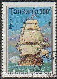 Sellos: Tanzania 1994 Scott 1214 Sello * Barcos Fragata de veleros Yvert 1504 Michel 1744 Stamp Timbre