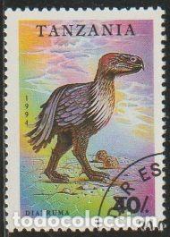 Sellos: Tanzania 1994 Scott 1217 Sello * Animales Prehistoricos Aves Diatruma Yvert 1506 Michel 1767 Stamp