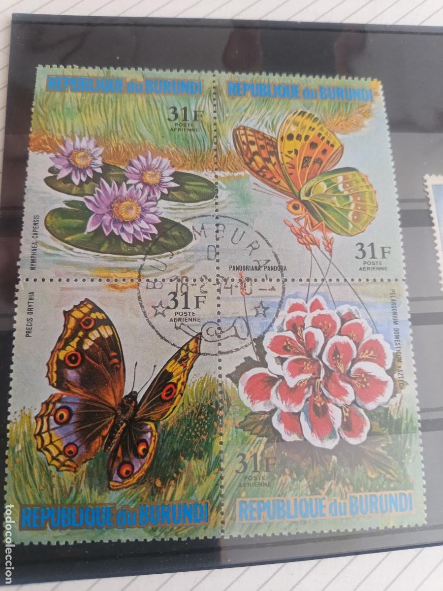Sellos: Burundi, mariposas. Lote de sellos