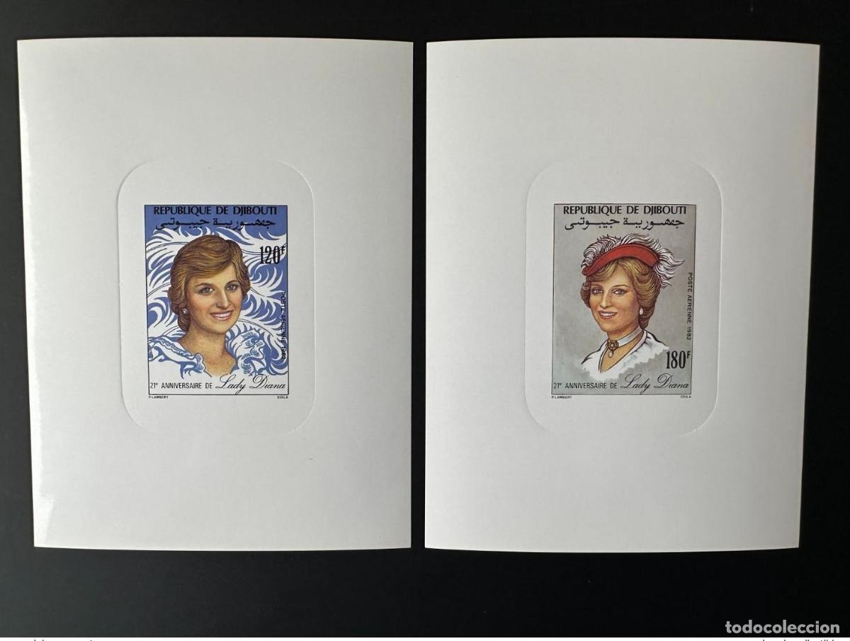 Sellos: Yibuti 1982 Mi. 333 - 334 Luxury Proof 21&ordm; aniversario de Lady Diana