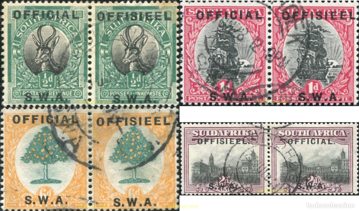 Sellos: 794834 USED SUR OESTE AFRICANO 1929 SELLOS DE AFRICA DEL SUD DE 1926-27 SOBRECARGADOS