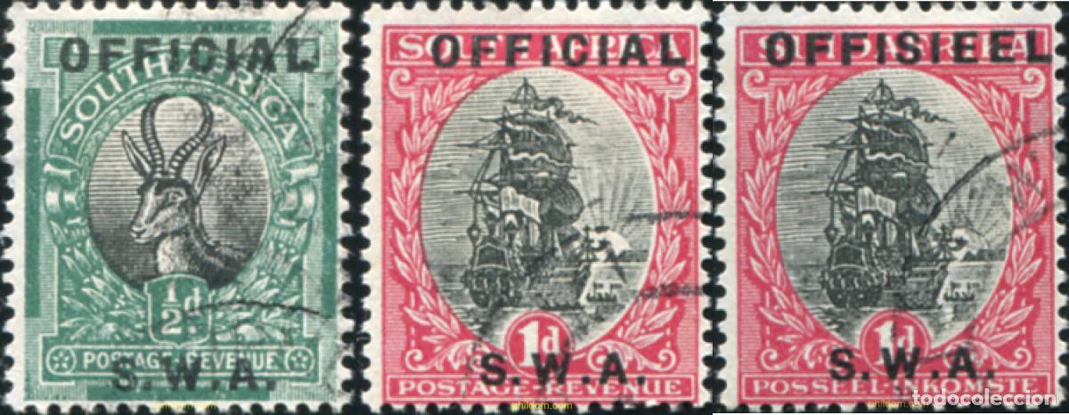 Sellos: 794835 USED SUR OESTE AFRICANO 1929 SELLOS DE AFRICA DEL SUD DE 1926-27 SOBRECARGADOS