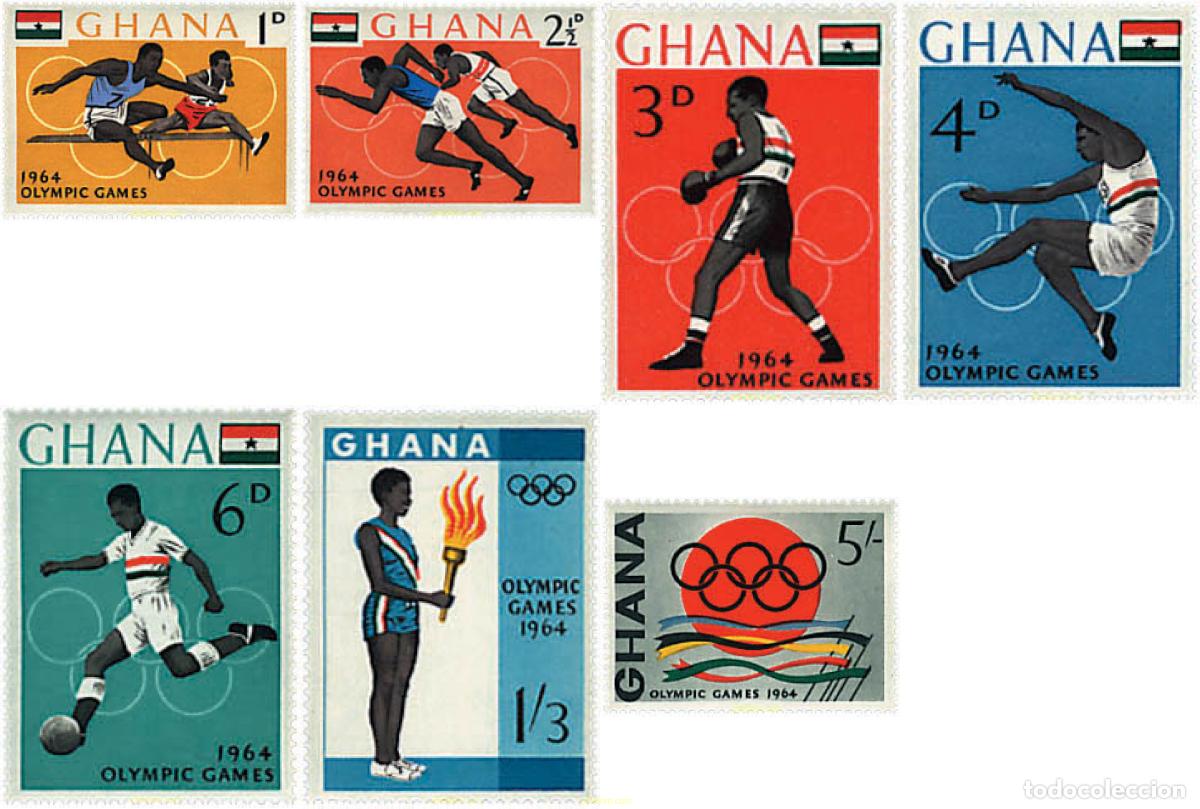 Sellos: 79353 MNH GHANA 1964 18 JUEGOS OLIMPICOS VERANO TOKIO 1964