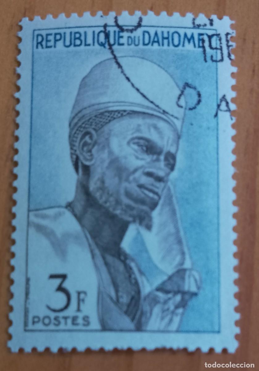 Sellos: DAHOMEY - V/F 3 F - A&Ntilde;O 1963 - IND&Iacute;GENA
