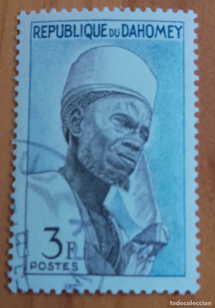 Sellos: DAHOMEY - V/F 3 F - A&Ntilde;O 1963 - IND&Iacute;GENA