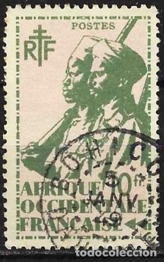 Sellos: &Aacute;frica occidental francesa (AOF) 1945 - Mi 20 - YT 20 - Soldado de infanter&iacute;a