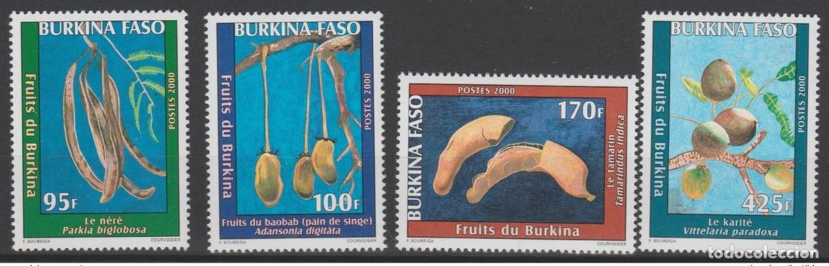 Sellos: Burkina Faso 2000 Mi. 1766 - 1769 Frutos Obst Fruto Karit&eacute; Baobab 4 val. **